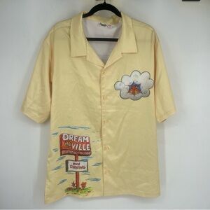Dreamville J. Cole 2024 DV Fest Water Tower Yellow Bowling Shirt Mens Large Rap